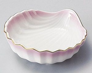ピンク吹貝型小鉢【日本製　美濃焼】