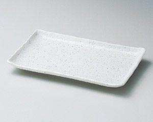 斑点粉引22cm長角皿【日本製　美濃焼】