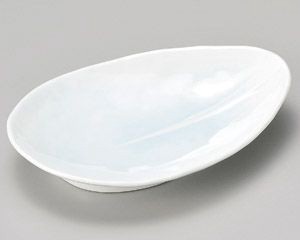 青白磁しずく中皿【日本製　美濃焼】
