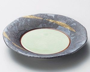 金カスリフルーツ皿【日本製　美濃焼】