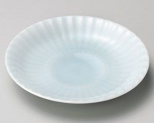 青白磁菊5.0皿【日本製　美濃焼】