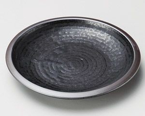黒マットくくりて4.0皿【日本製　美濃焼】