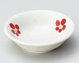 赤絵梅3.0深皿【日本製　美濃焼】
