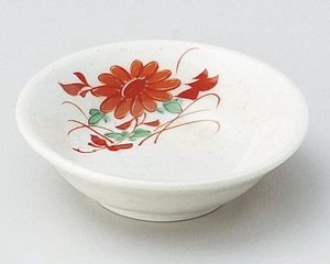 赤絵菊3.0深皿【日本製　美濃焼】