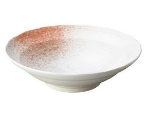 白玉粉引ピンク吹尺鉢【日本製　美濃焼】
