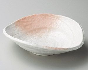 あけぼの扇大鉢【日本製　美濃焼】