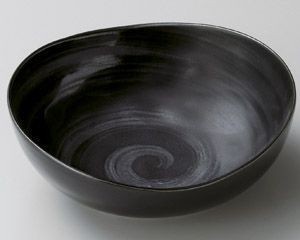 刷毛目銀彩たわみ5.5鉢【日本製　美濃焼】