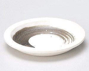 白釉錆刷毛薬味皿【日本製　美濃焼】