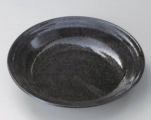 黒結晶7.0深皿【日本製　美濃焼】