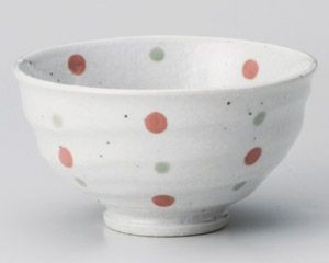 赤水玉手造茶碗【日本製　美濃焼】