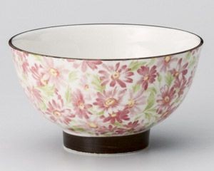 マーガレットピンク茶碗【日本製　美濃焼】