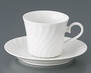 N.Bネジリコーヒー碗と受皿【日本製　美濃焼】