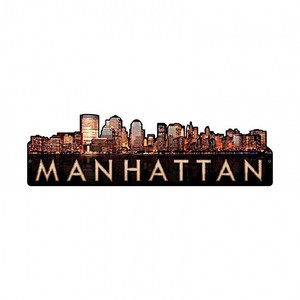 【スティールサイン】【etc.】Manhattan Skyline PT-PS-189