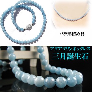 Aquamarine/Coral Necklace Necklace