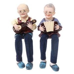 おじいちゃん&おばあちゃん人形(ギター&アコーディオン)