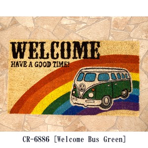 【玄関マット】Coir mat コイヤーマット［Welcome Bus］＜アメリカン雑貨＞
