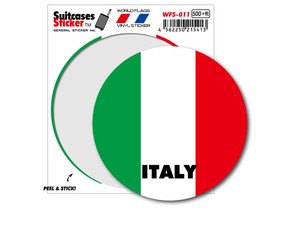 WFS-011/国旗ステッカー（サークル）/ITALY・イタリア