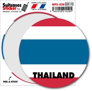 WFS-020/国旗ステッカー（サークル）/THAILAND・タイ