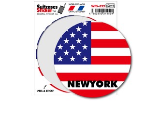 WFS-022/国旗ステッカー（サークル）/NEWYORK・ニューヨーク