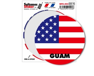 WFS-023/国旗ステッカー（サークル）/GUAM・グアム