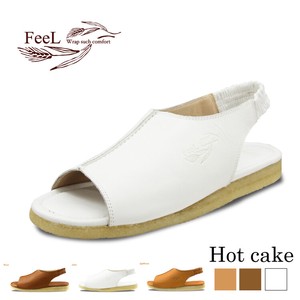 【直送可能】【FeeL】Hot cake(ホットケーキ)本革レディースサンダル　 FE-05
