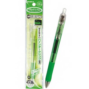 ゼブラタプリクリップボールペン0.7細字(緑・黒)(31-604)