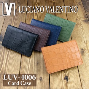 ★LUV-4006★Luciano Valentino ﾙﾁｱｰﾉﾊﾞﾚﾝﾁﾉ　クロコ型押し 名刺入れ　（カードケース）