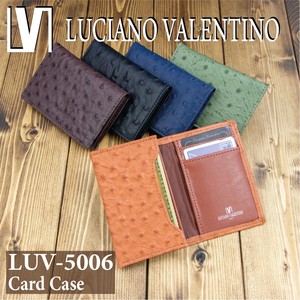 ★LUV-5006★Luciano Valentino ﾙﾁｱｰﾉﾊﾞﾚﾝﾁﾉ オーストリッチ型押し 名刺入れ　（カードケース）