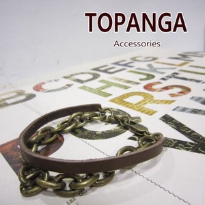 【まとめ買い特価】TOPANGA　Accessories　レザー&チェーンブレスレット