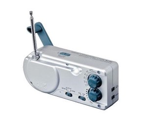 手回し充電ラジオ＆ライトHR-001