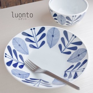 luonto-ルオント- 22cmパスタプレート(カレー皿)[日本製/美濃焼/洋食器]