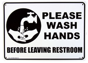PLASTIC SIGN BOARD（CA-04：手を洗いましょう） / プラスチックサインボード