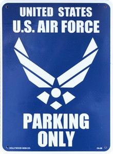 PLASTIC SIGN BOARD（CA-28：米国空軍専用駐車場） / プラスチックサインボード