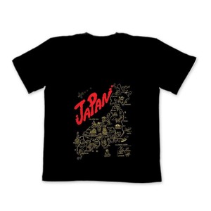 FJK 日本 お土産 Tシャツ 浮世絵 JAPAN Lサイズ （ブラック）T-005B-L