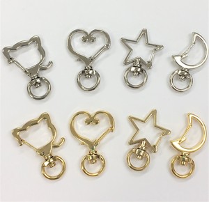 Key Ring Heart Key Chain Moon Stars Cat