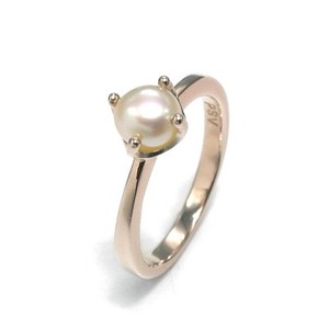 Silver-Based Plain Ring sliver Pink Rings Simple