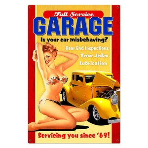【スティールサイン】【カー ＆ ガレージ】Full Service Garage PT-VXL-039