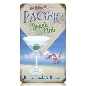 創業38周年 セール品【スティールサイン】【フード ＆ ドリンク】Pacific Beach Club PT-V-040