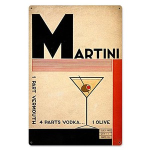 セール品【スティールサイン】【フード ＆ ドリンク】Martini Deco PT-VXL-173