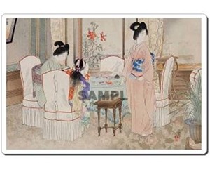 日本 (Japan) 浮世絵 (Ukiyoe) マウスパッド11007 水野年方 - 三井好都のにしき 休憩室
