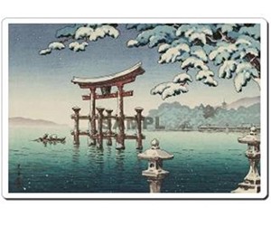 日本 (Japan) 浮世絵 (Ukiyoe) マウスパッド (Mausupad) 14011 土屋光逸 - 雪の宮島