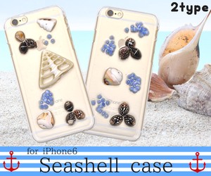 ＜スマホケース＞本物の貝殻を付けました♪　iPhone6/6s用貝殻ケース