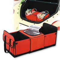 車用収納ボックス　mini-cargo（クーラーボックス付）　レッド