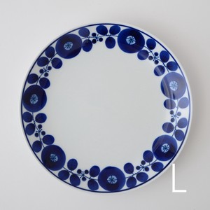 Hasami ware Main Plate Wreath Size L Made in Japan