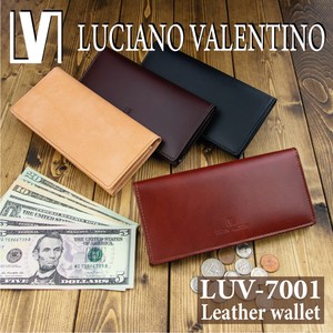 ★LUV-7001★Luciano Valentino 　ドイツ製ボンデッドレザー採用　スムース長財布