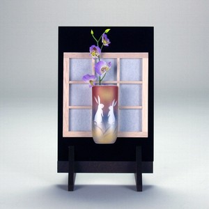 Kutani ware Flower Vase Rabbit