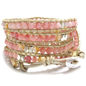Gemstone Bracelet Pink 3-way
