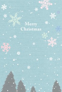 日本製　クリスマスクリアフォトフォルダカード　Christmas、X-mas　Christmas、X-mas