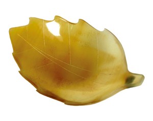 水牛角　木の葉型小皿