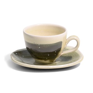 【信楽焼】新緑コーヒー碗皿